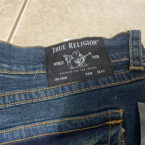 $149 NEW True Religion Ricky Flap Men's 42x32 Relaxed Straight Jeans Last Call